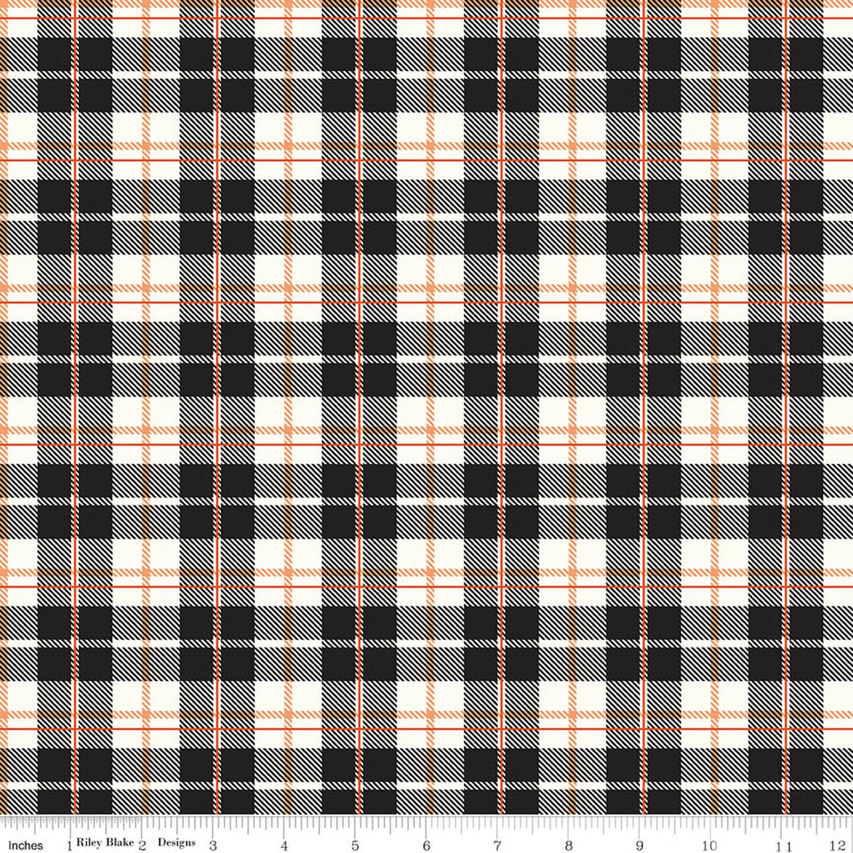 Vintage Boo Plaid Black Quilt Fabric by Vintage Boo — My Minds Eye