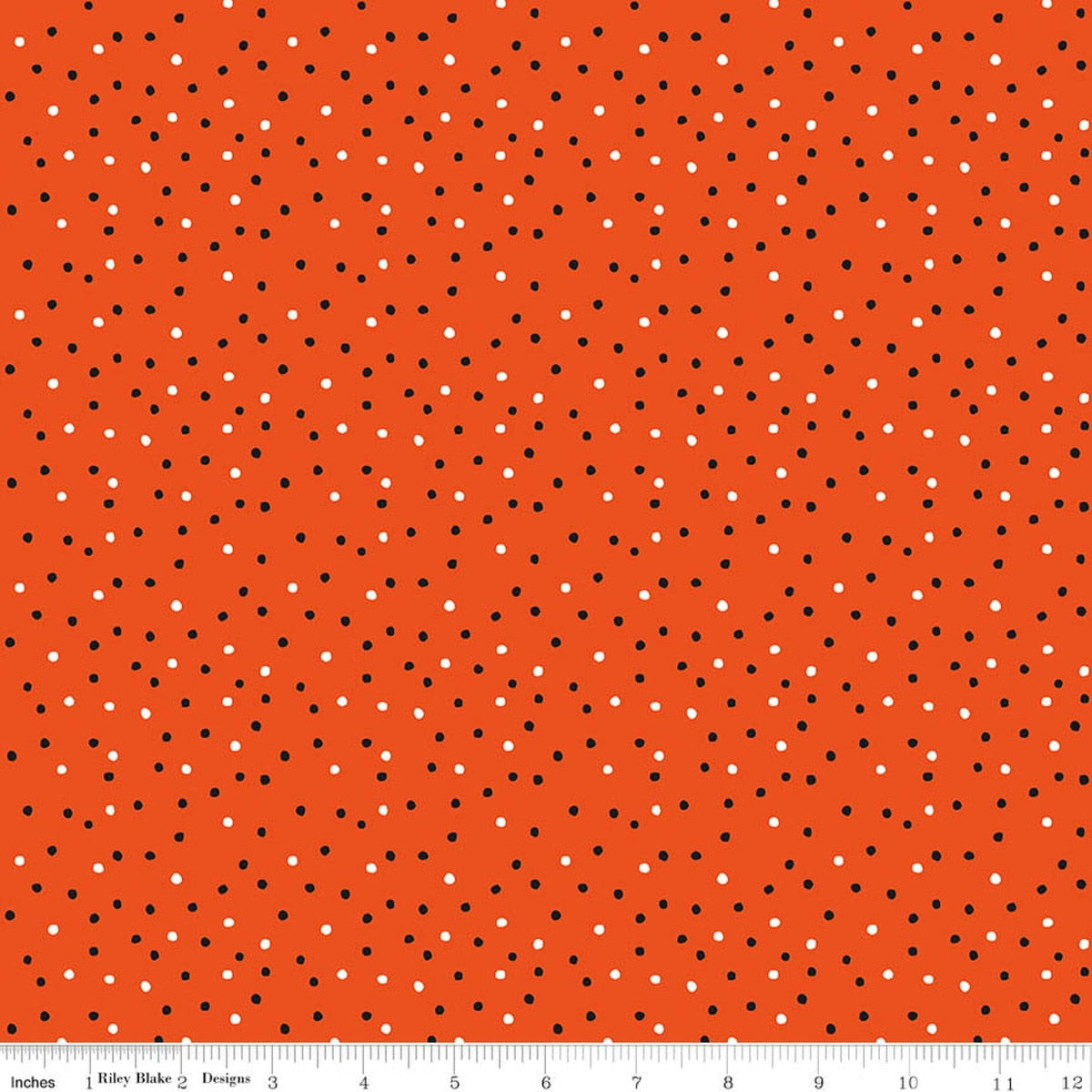 Vintage Boo Dots Orange Quilt Fabric by Vintage Boo — My Minds Eye
