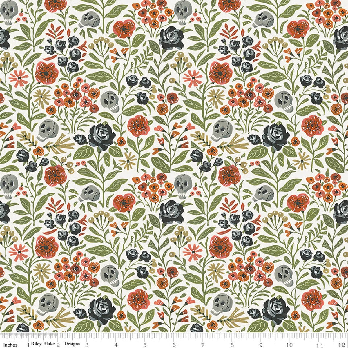 Witchy Vibes Botanicals Ghost Quilt Fabric by Witchy Vibes — Lisa Audit