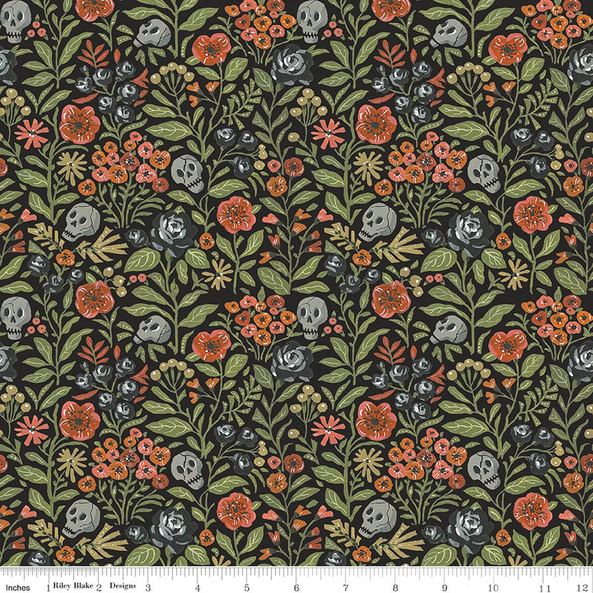 Witchy Vibes Botanicals Raven Quilt Fabric by Witchy Vibes — Lisa Audit