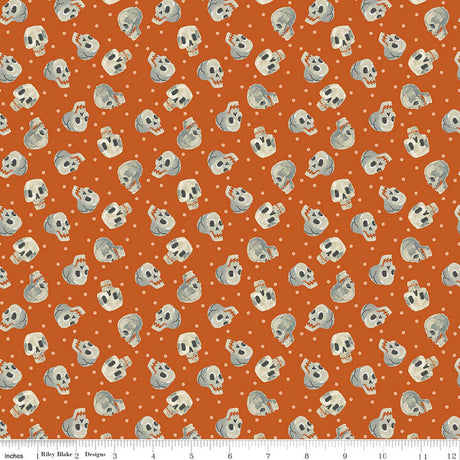 Witchy Vibes Bonefall Pumpkin Quilt Fabric - Riley Blake Designs - Lisa Audit
