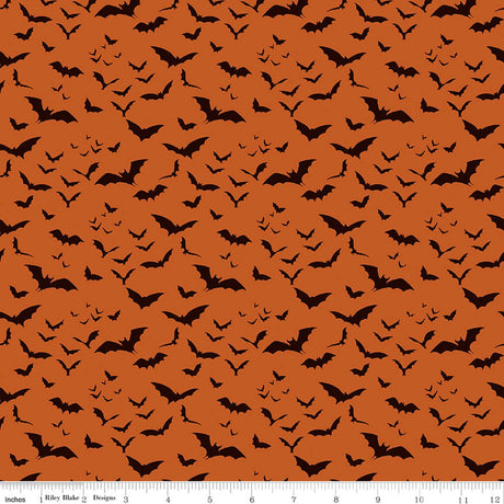 Witchy Vibes Bats Pumpkin Quilt Fabric - Riley Blake Designs - Lisa Audit