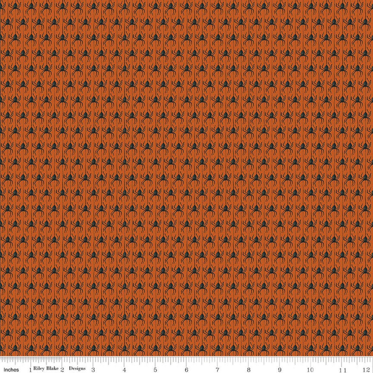 Witchy Vibes Spiders Pumpkin Quilt Fabric - Riley Blake Designs - Lisa Audit