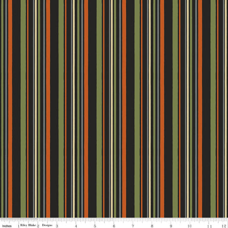 Witchy Vibes Stripes Avocado Quilt Fabric - Riley Blake Designs - Lisa Audit