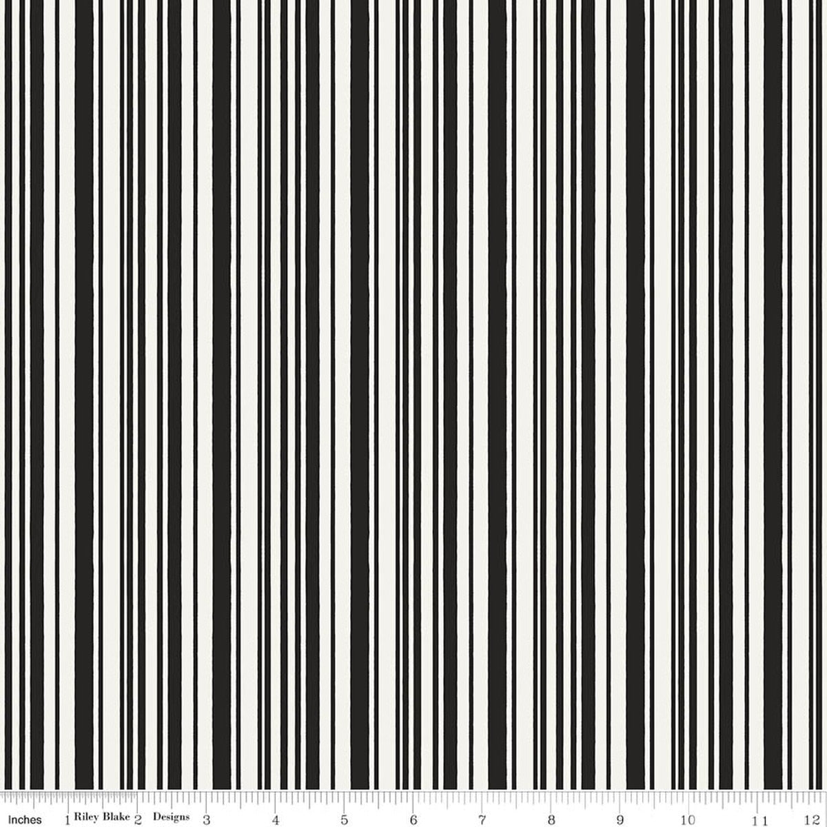 Witchy Vibes Stripes Raven Quilt Fabric by Witchy Vibes — Lisa Audit