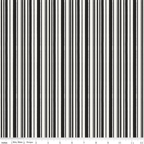 Witchy Vibes Stripes Raven Quilt Fabric - Riley Blake Designs - Lisa Audit