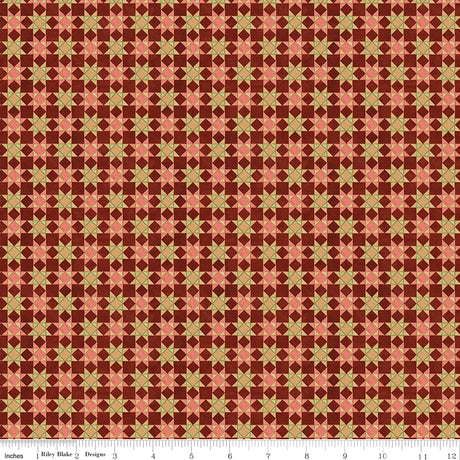 Waddle's Christmas Quilt Blocks Dahlia Quilt Fabric - Riley Blake Designs - Teresa Kogut