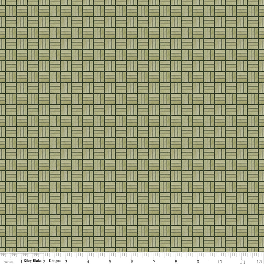 Waddle's Christmas Weave Artichoke Quilt Fabric by Teresa Kogut