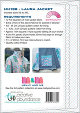 Back of the Laura Jacket Quilt Pattern by Melly & Me