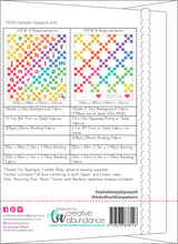 Back of the Alphabet Applique Quilt Quilt Pattern by Creative Abundance