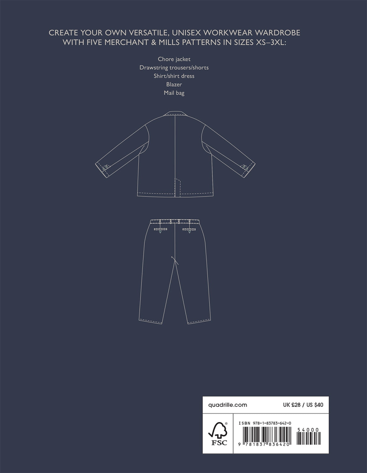 Back of the Workwear: Timeless sewing patterns for a practical wardrobe by Chronicle Books