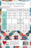 Back of the Mini Brightly Holidays Quilt Pattern by Cluck Cluck Sew