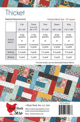Back of the Thicket Quilt Pattern by Cluck Cluck Sew