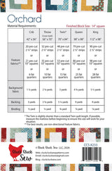 Back of the Orchard Quilt Pattern by Cluck Cluck Sew