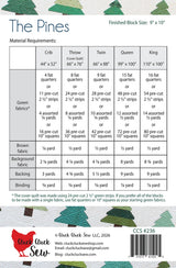 Back of the The Pines Quilt Pattern by Cluck Cluck Sew