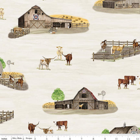 The Homestead Main Cream Quilt Fabric by The Homestead — Tara Reed