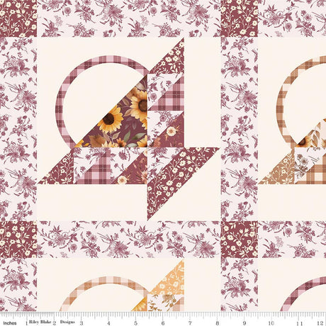 Harvest on the Prairie Harvest Baskets Cheater Print Cream Quilt Fabric by Modern Prairie