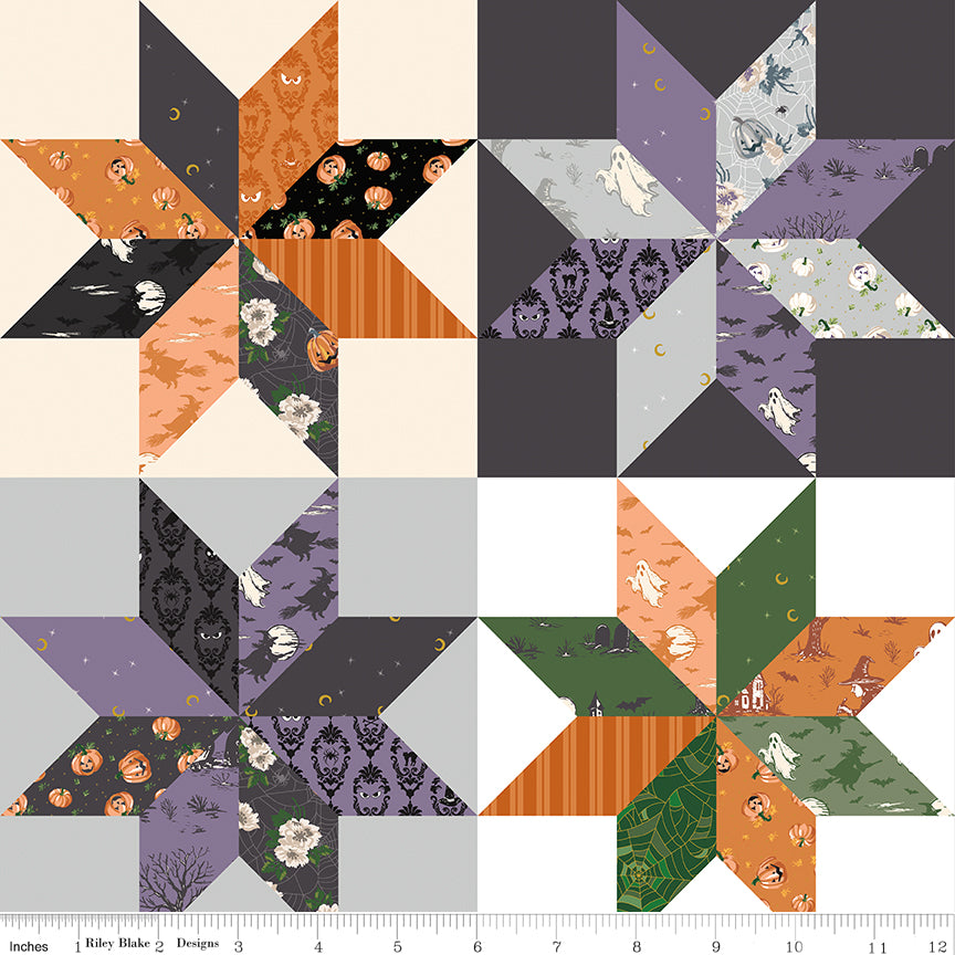 Cobweb Cottage Star Cheater Print Multi Quilt Fabric by Cobweb Cottage — Melissa Mortenson