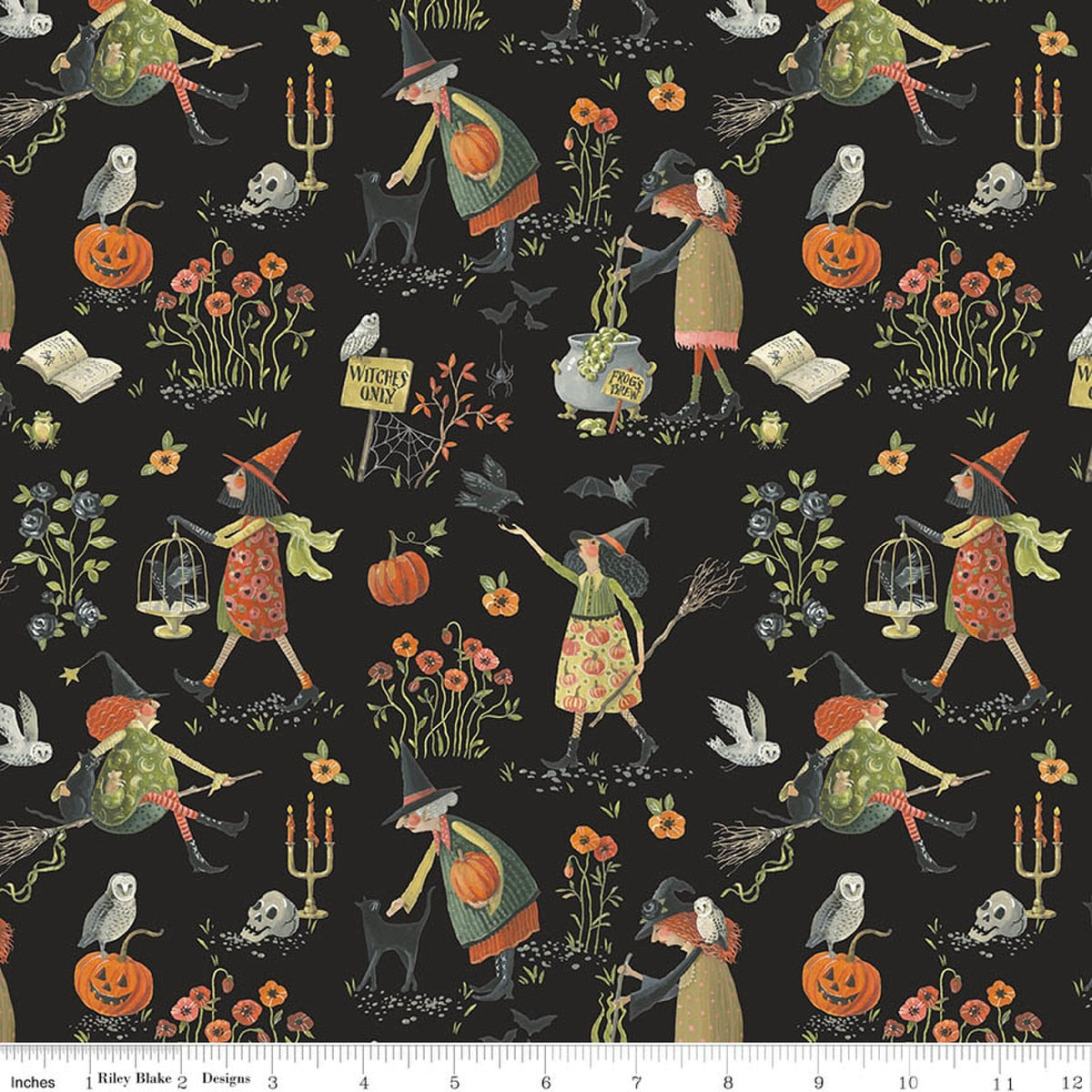 Witchy Vibes Hedgewitch Raven Quilt Fabric by Witchy Vibes — Lisa Audit