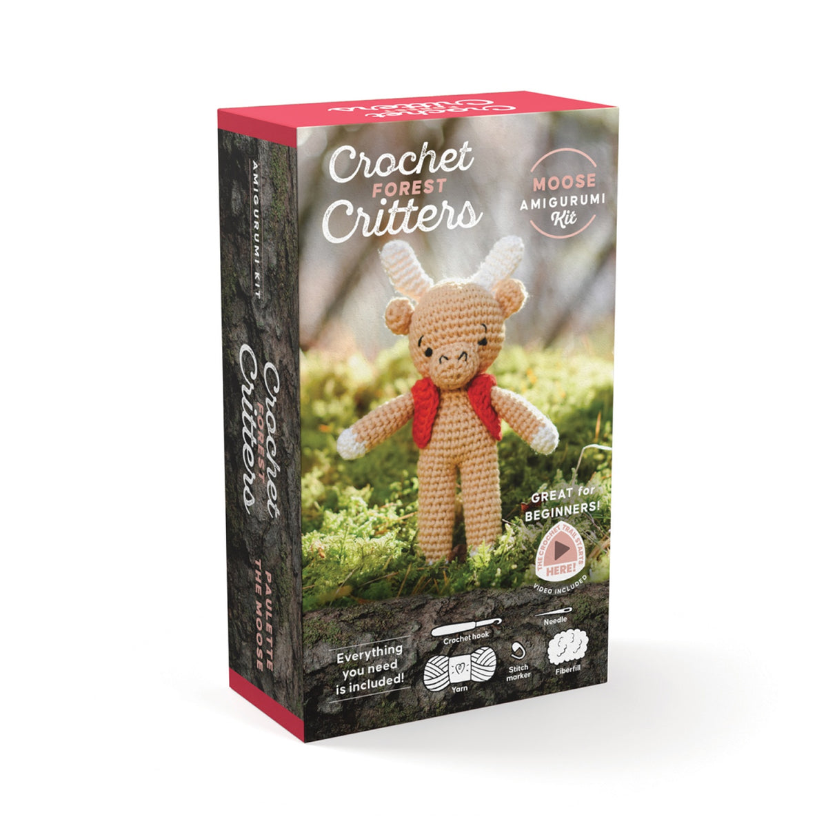 Crochet Forest Critters Amigurumi Kit Moose by Schiffer Publishing
