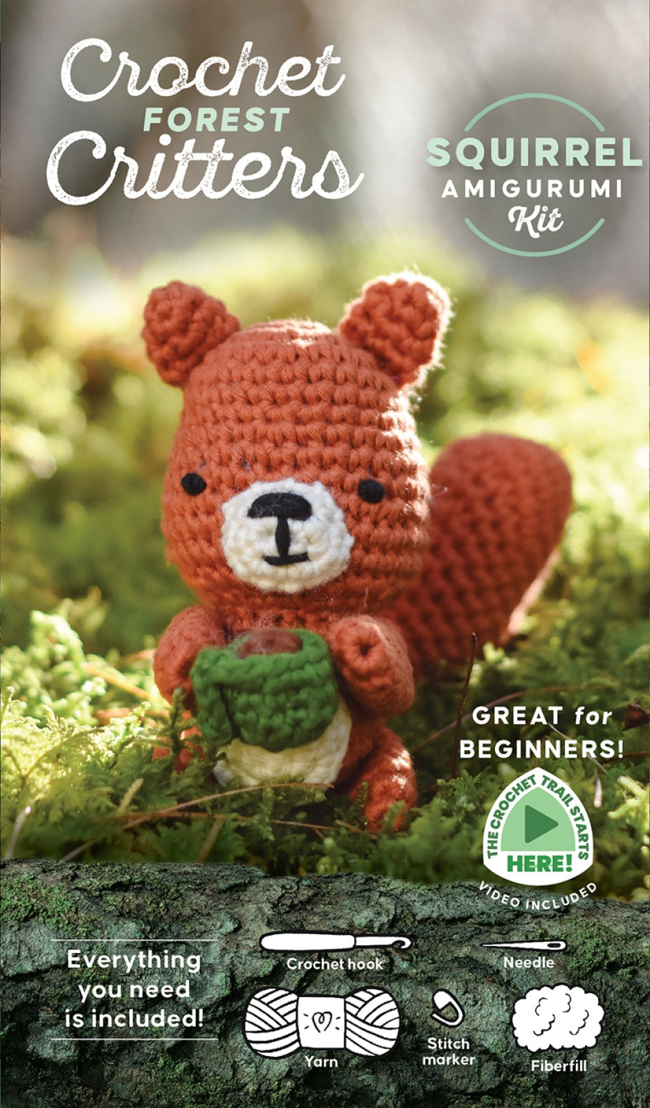 Back of the Crochet Forest Critters Amigurumi Kit Squirrel by Schiffer Publishing