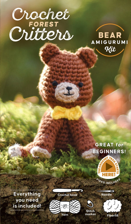Back of the Crochet Forest Critters Amigurumi Kit Bear by Schiffer Publishing