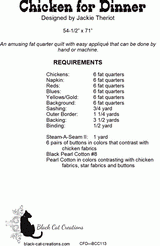 Back of the Chicken for Dinner Downloadable Pattern by Black Cat Creations