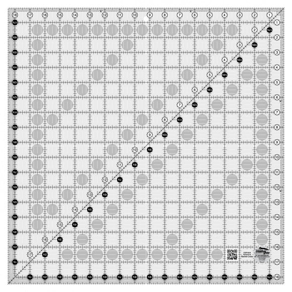 Creative Grids Quilt Ruler 18-1/2in Square by Creative Grids Ruler