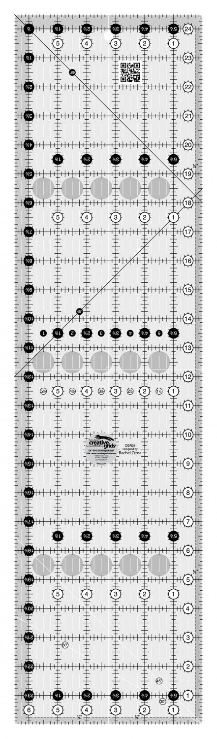 Creative Grids Left Handed Quilt Ruler 6-1/2in Square Quilt Patterns –  Quilting Books Patterns and Notions