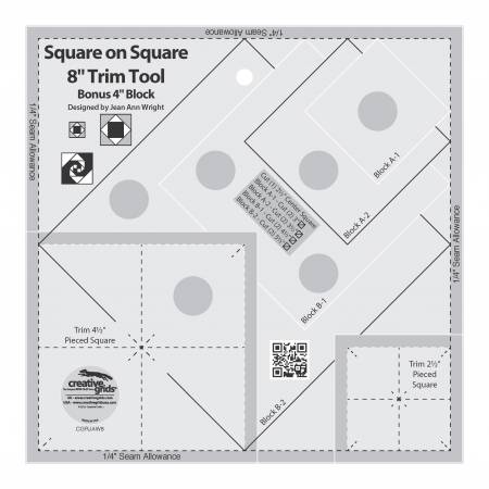 Creative Grids Square on Square Trim Tool - 4in or 8in Finished