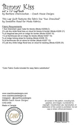 Back of the Bunny Kiss Quilt Pattern by Coach House Designs