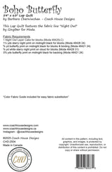 Back of the Boho Butterfly Quilt Pattern by Coach House Designs