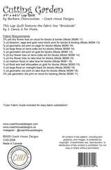 Back of the Cutting Garden Quilt Pattern by Coach House Designs