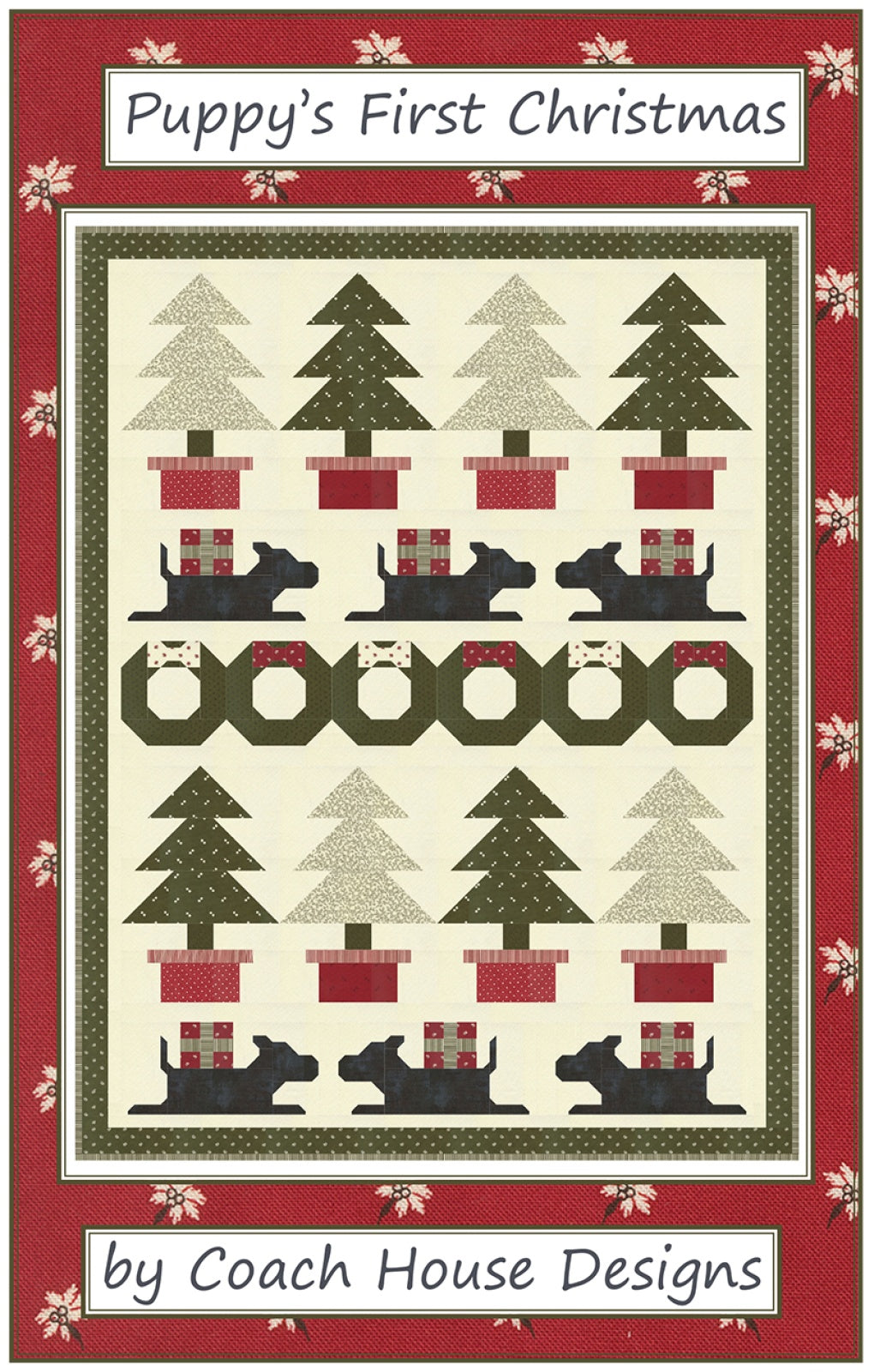 Puppy's First Christmas Quilt Pattern by Coach House Designs