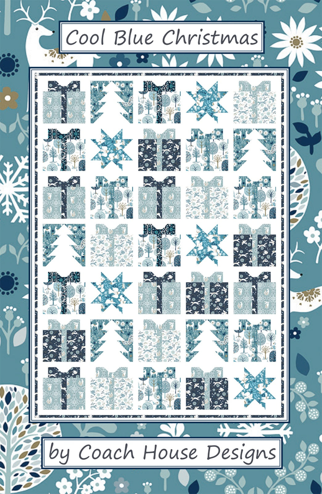 Cool Blue Christmas Quilt Pattern by Coach House Designs