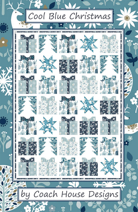 Cool Blue Christmas Quilt Pattern by Coach House Designs