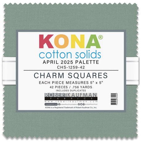 5in Squares Kona Cotton 42pcs/bundle by Robert Kaufman