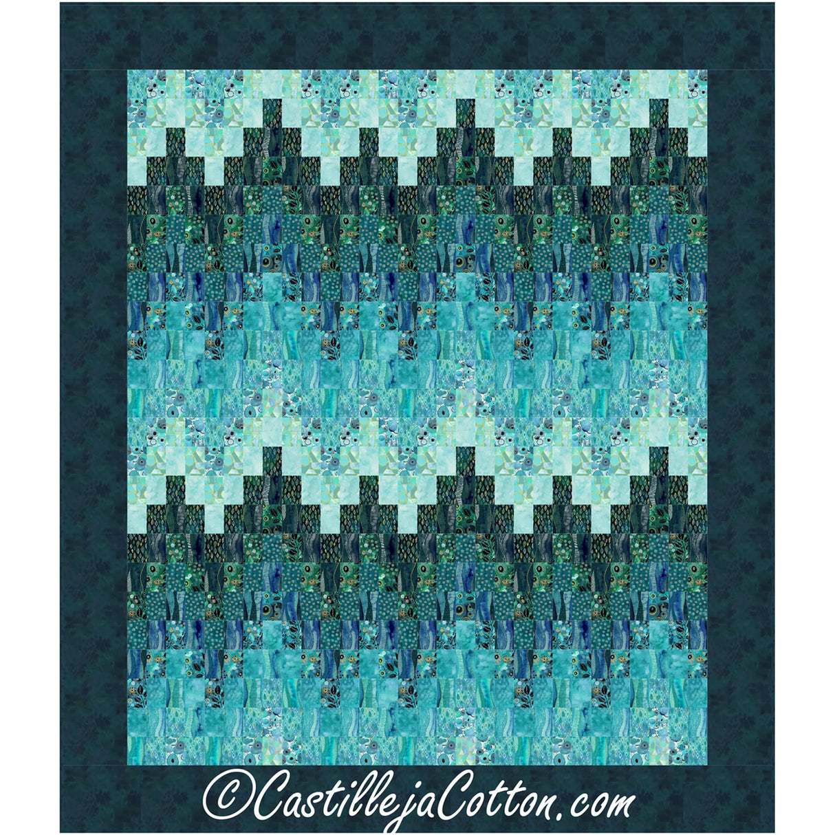 Bargello Breakers Ebb Quilt Pattern by Castilleja Cotton