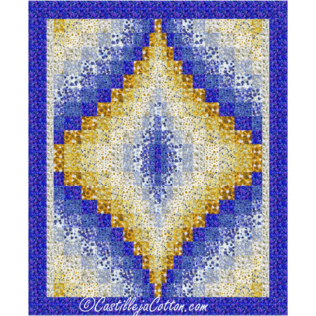 Double Bargello Jewel Forget Me Not Quilt Pattern by Castilleja Cotton