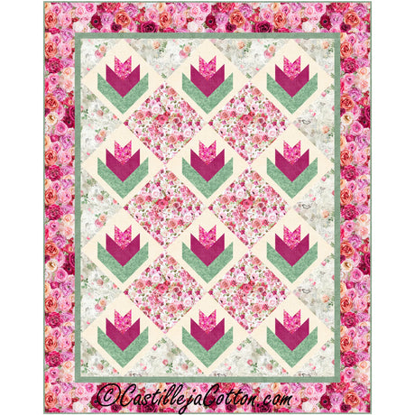 Log Cabin Bellerose Quilt Pattern by Castilleja Cotton