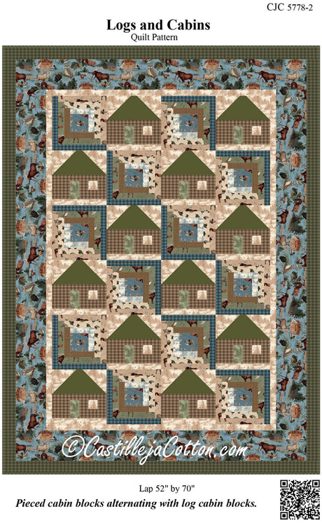 Logs and Cabins Quilt Pattern by Quilt Woman.com