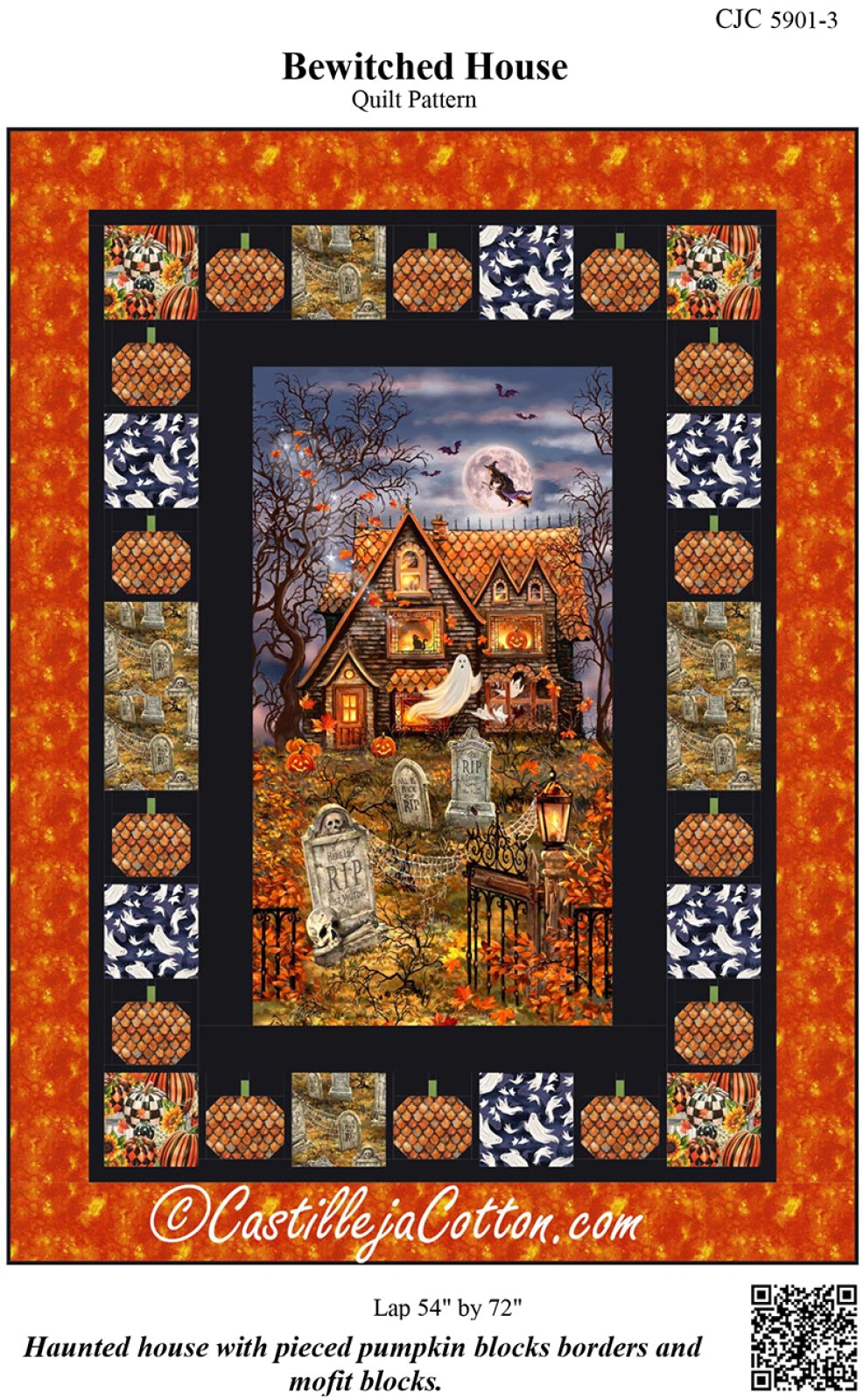 Bewitched House Quilt Pattern by Castilleja Cotton