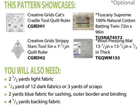 Back of the Fiddle Faddle Quilt Pattern by Cut Loose Press