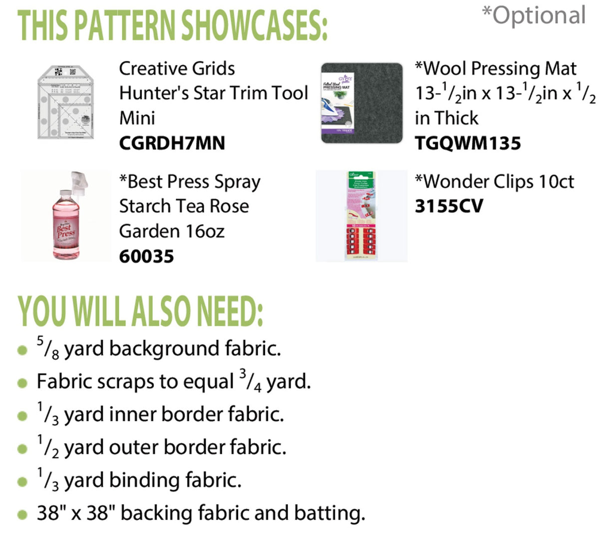 Back of the Five Star Review Quilt Pattern by Cut Loose Press