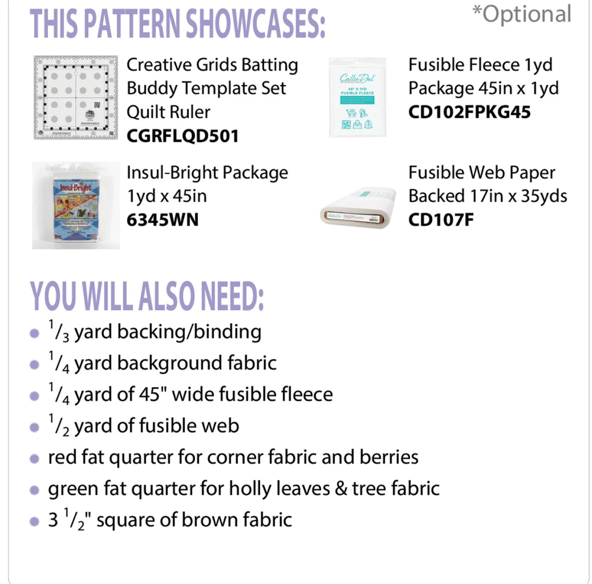 Back of the Holiday Hot Holders Pattern by Cut Loose Press
