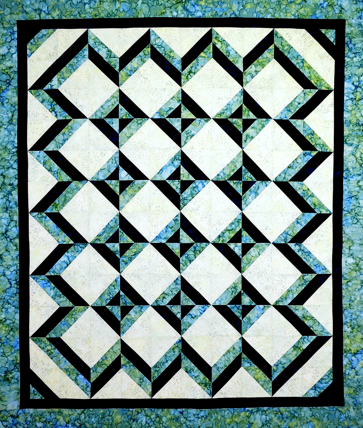 Tropical Blues Quilt Pattern by Cut Loose Press