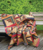 Country Log Cabin Rag Quilt Pattern by Cut Loose Press