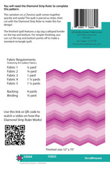 Back of the Peppermint Stripe Quilt Pattern by Carolina Moore