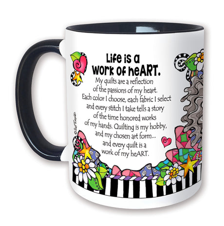 Back of the Work of Heart 11oz Mug by Suzy Toronto