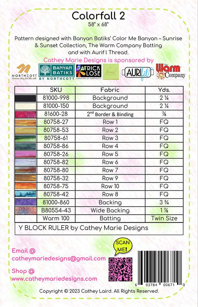 Colorfall 2 Quilt Pattern – Quilting Books Patterns and Notions